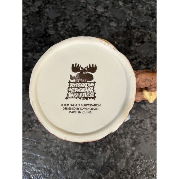 (3) Enesco Moose Creek Crossing 3D Mugs 1995 Go Fishin’, Get Loose, Go Wild - Picture 6 of 14